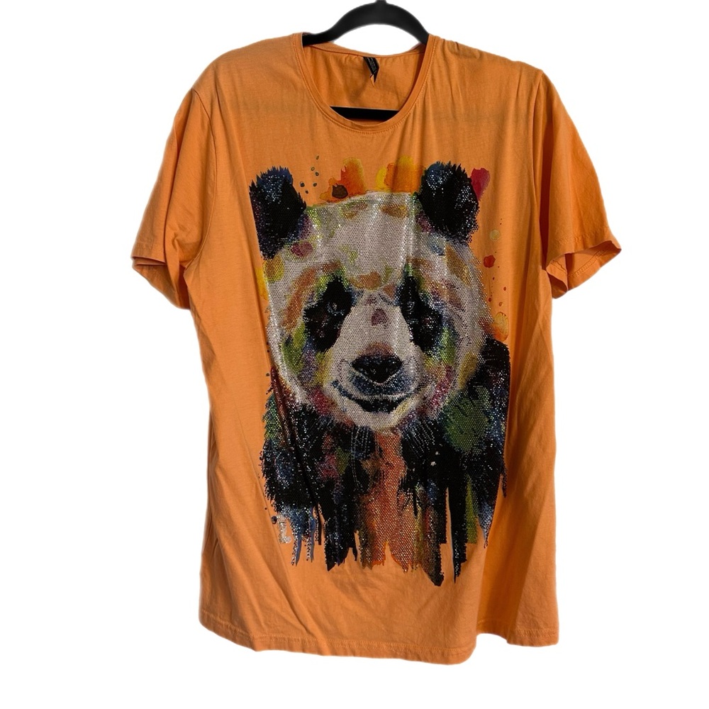 Graphic Panda T-Shirt in Vibrant Orange